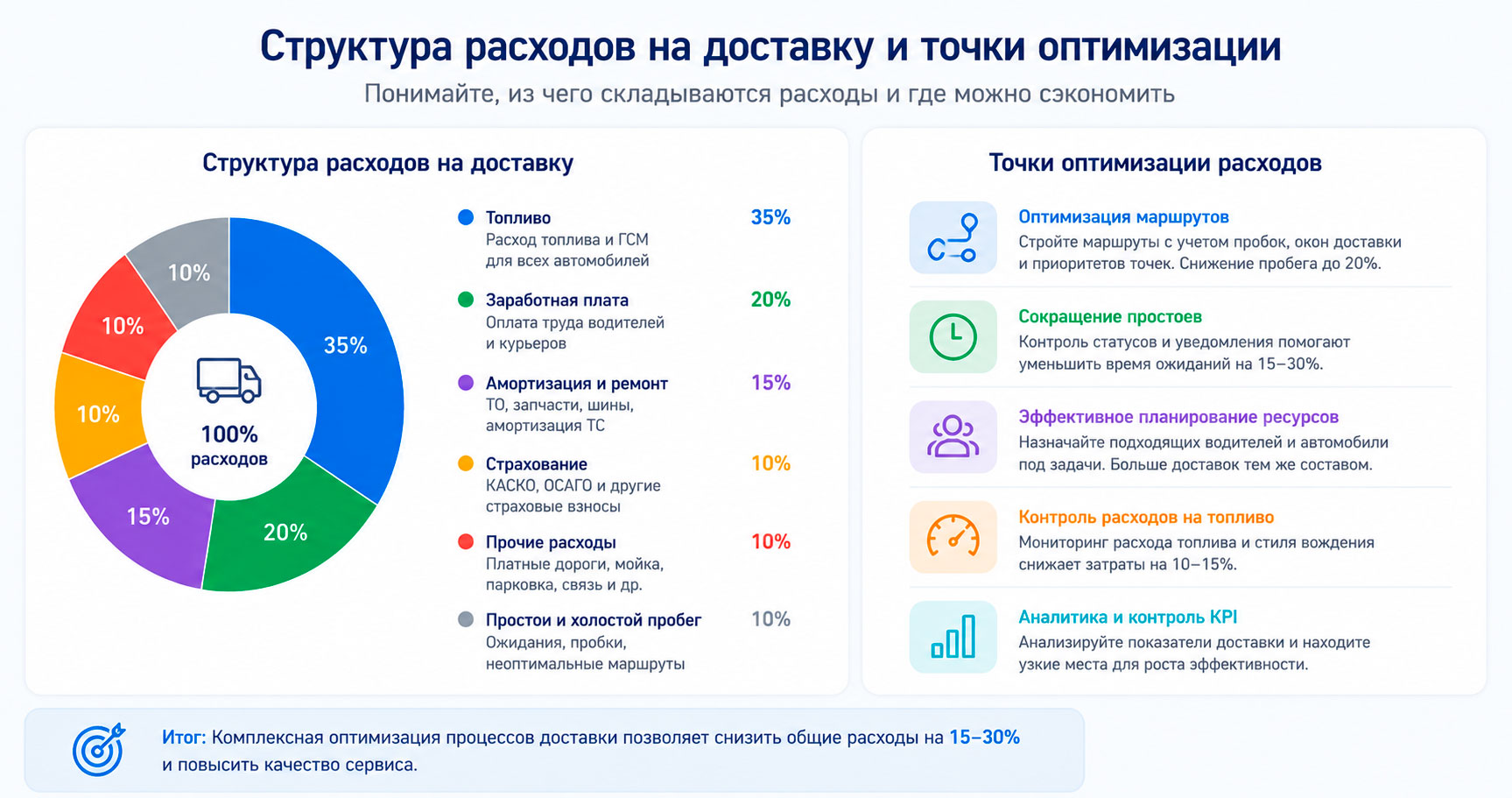 Как сократить расходы на доставку — структура затрат и способы экономии