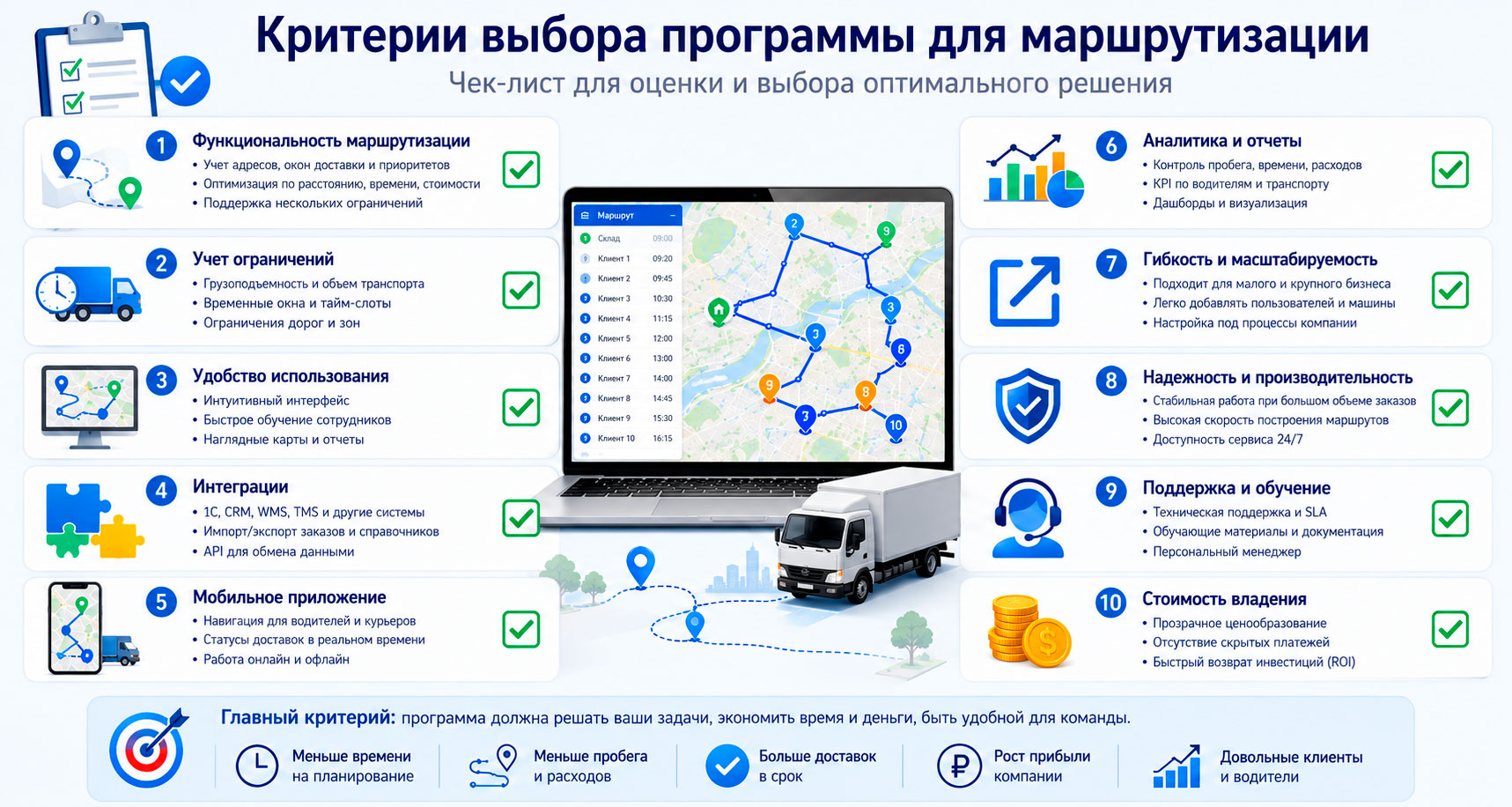 Как выбрать систему управления доставкой — критерии и чек-лист